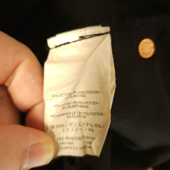 J Crew Womens 27 Black 9" High Rise Skinny Toothpick Jeans Cotton Blend - Picture 4 of 7